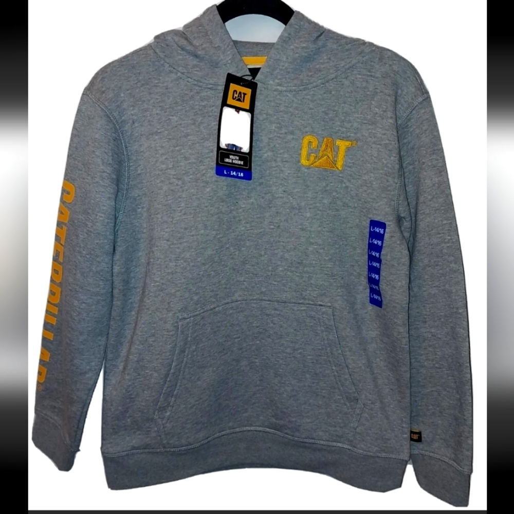 CAT, / CATERPILLAR PULLOVER HOODIE / SIZE L